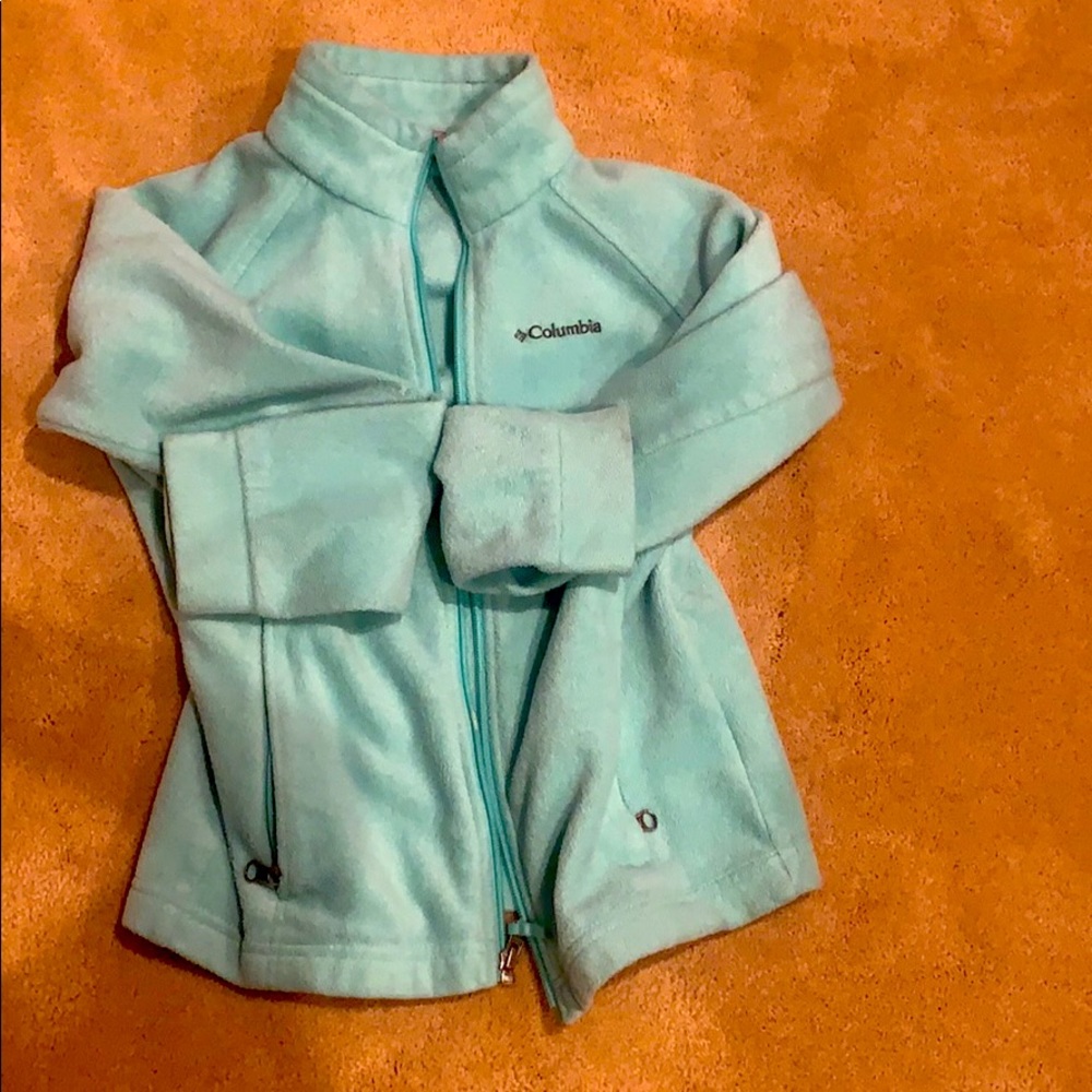Mint green Columbia sweater